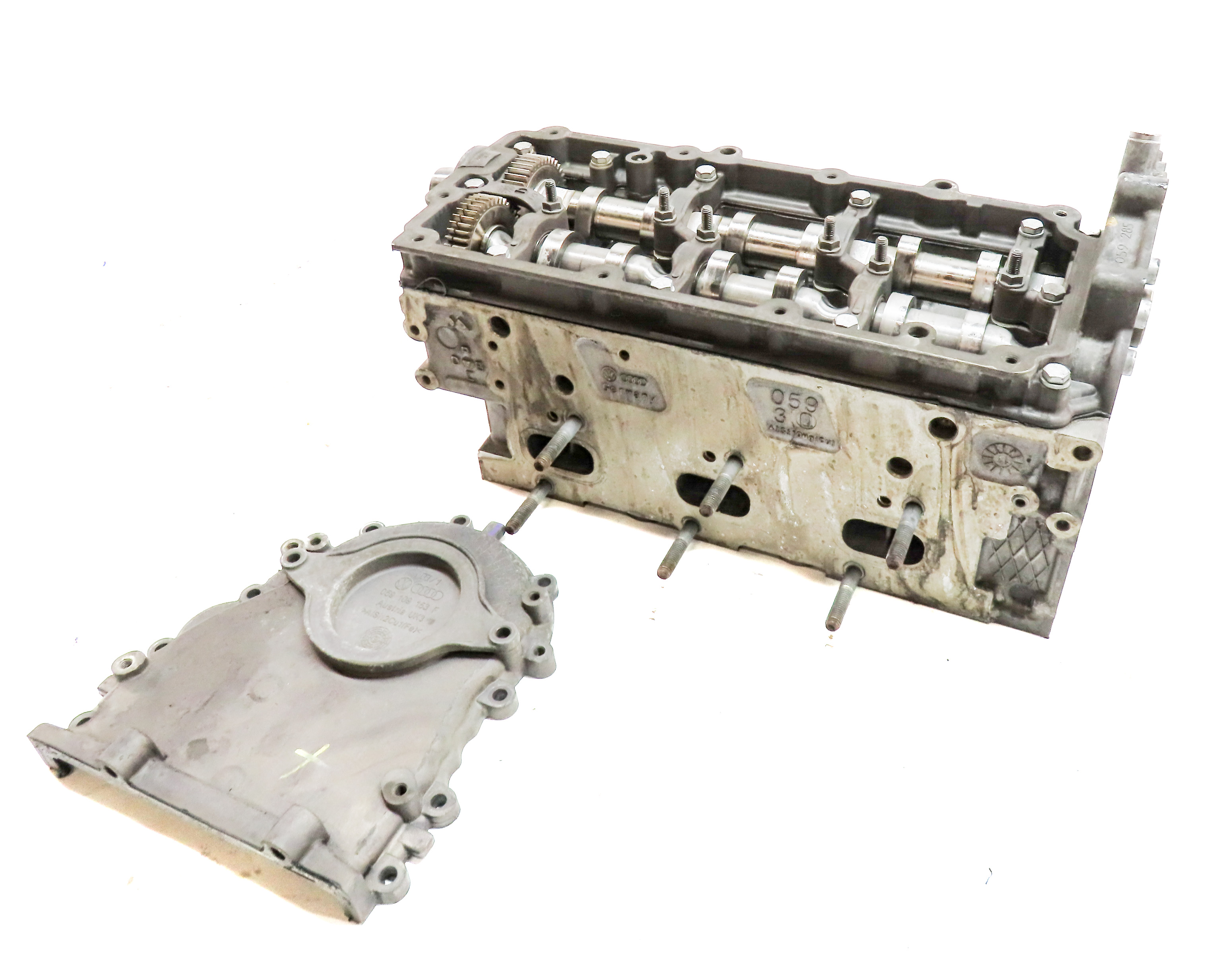 2009-2012 VW TOUAREG / AUDI Q7 (4L) 3.0L TDI DIESEL ENGINE LEFT CYLINDER HEAD — exact item pictured